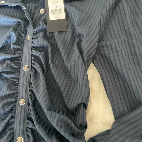 Veronica Beard Davila Blue Asymmetrical Ruched Bodycon Dress in Marine